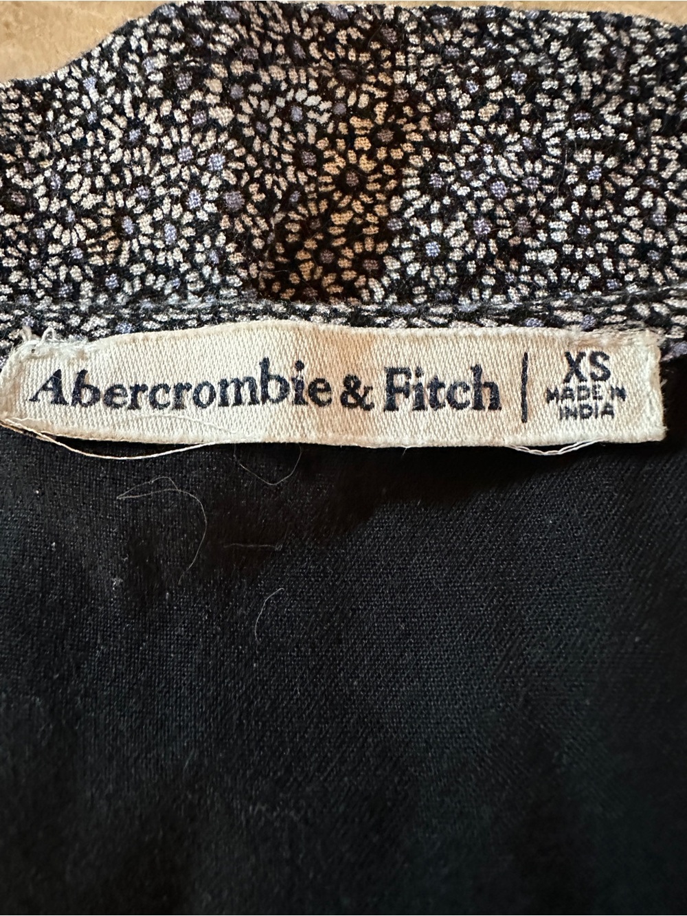 Abercrombie & Fitch Navy and Gray Floral Button-Front Dress - Picture 3 of 10